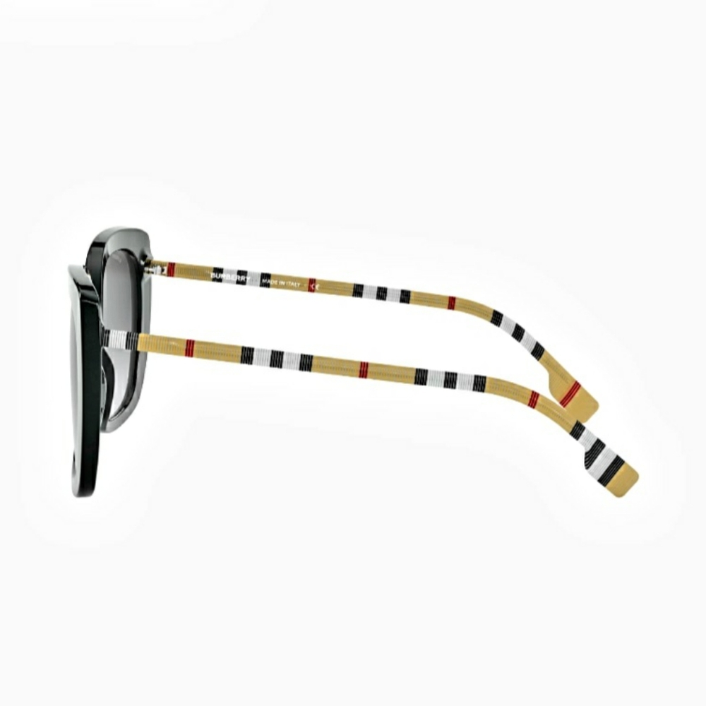 NEW Burberry Sunglasses - Black Burberry Nova Check/Plaid - Picture 3 of 7